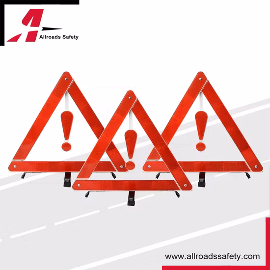 Triángulos de advertencia de reparación de automóviles aprobados por el DOT de alta reflexión a prueba de viento de PMMA de recompra múltiple